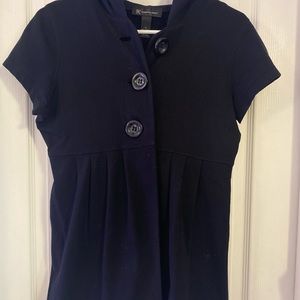 Black Short Sleeve Button Up Hoodie